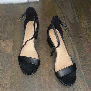 Black madden girl low block heels